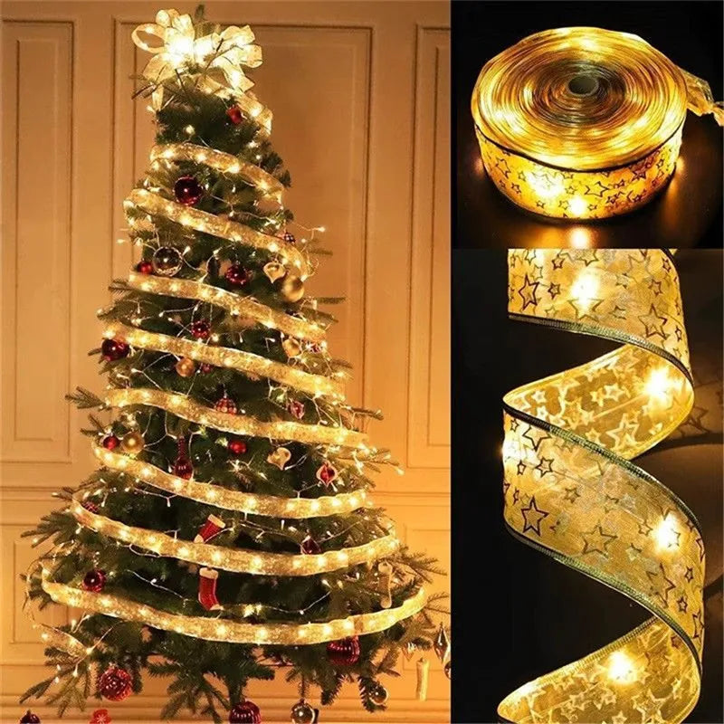 Fita LED Natalina - Luzes de Fada para Árvore de Natal e Decoração