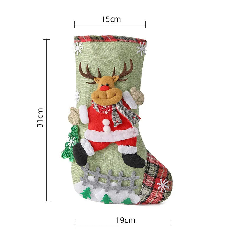 Meias Decorativas de Natal – Rena, Boneco de Neve e Papai Noel - Outlet do Cazé