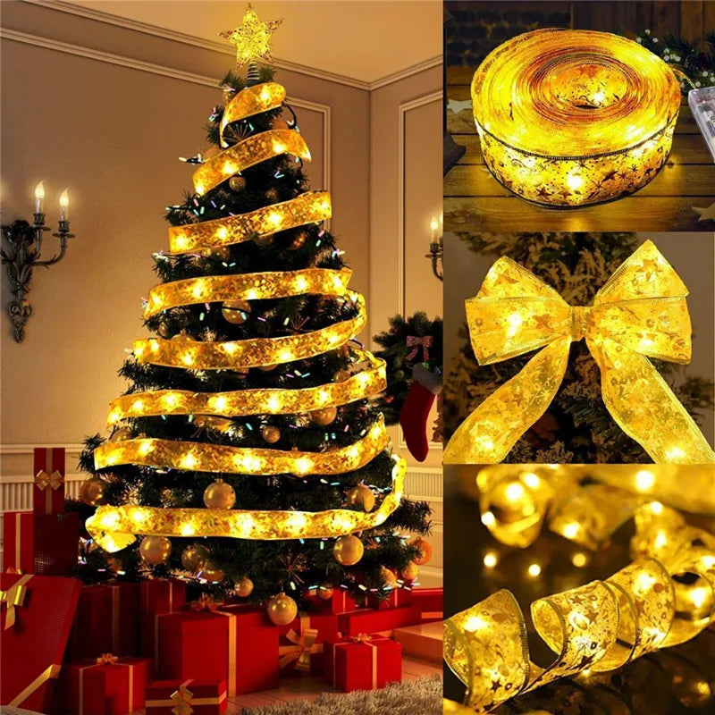 Fita LED Natalina - Luzes de Fada para Árvore de Natal e Decoração