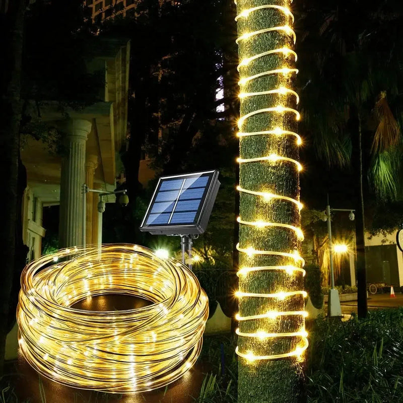 Fita de Led Solar - Decoração Exterior para Jardim e Natal - Outlet do Cazé