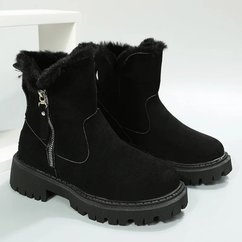 Bota Feminina Nobuck Forro de Pelúcia - Conforto e Estilo no Inverno - Outlet do Cazé