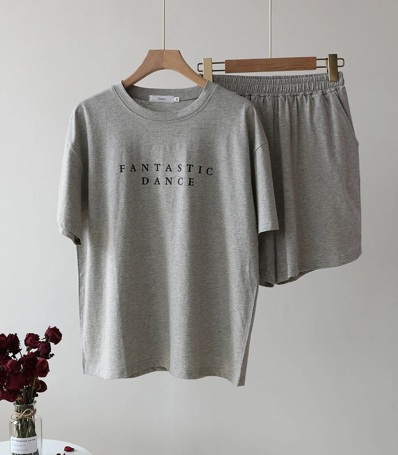 Conjunto Feminino Camiseta e Bermuda Algodão - Conforto e Versatilidade - Outlet do Cazé