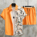 Conjunto Masculino Estampado Bicolor - Camisa e Bermuda - Outlet do Cazé