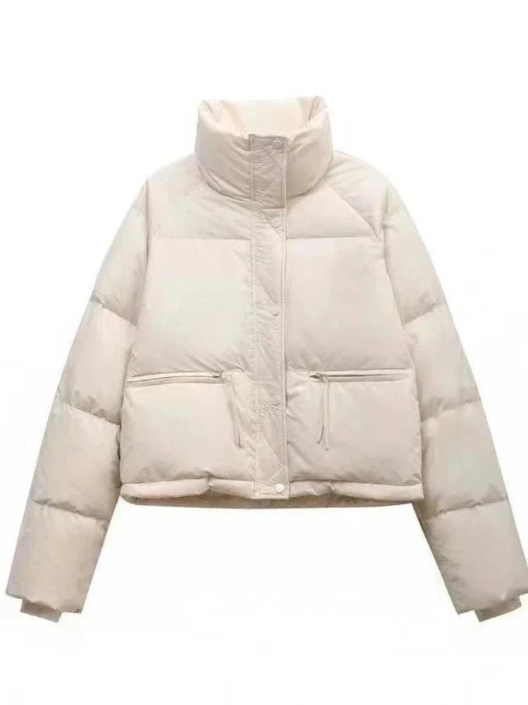 Jaqueta Puffer Feminina Acolchoada de Algodão - Estilo e Conforto para o Inverno de 2024 - Outlet do Cazé