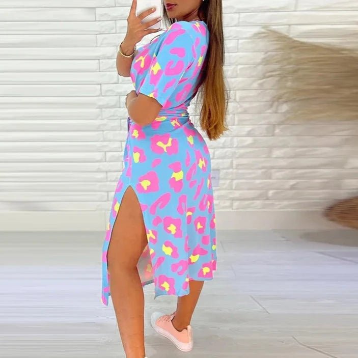 Vestido Midi Feminino com Fenda Lateral - Elegância e Versatilidade - Outlet do Cazé