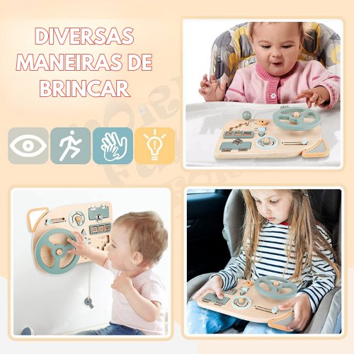 Brinquedo Lúdico e Educativo - Montessori - Volante de Madeira - Outlet do Cazé