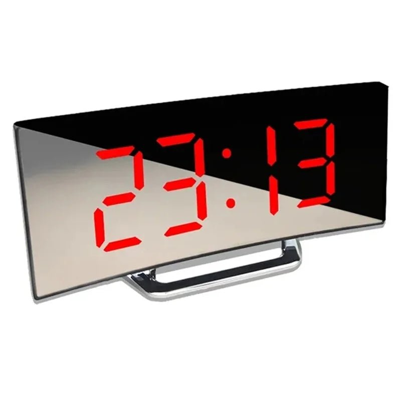 Despertador de Mesa Digital Espelhado LED - Display Curvado - Outlet do Cazé