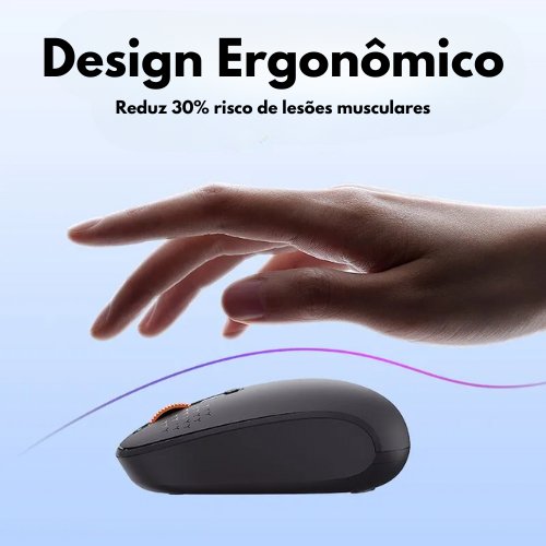 Mouse Sem Fio Bluetooth com Clique Silencioso e DPI Ajustável - Outlet do Cazé